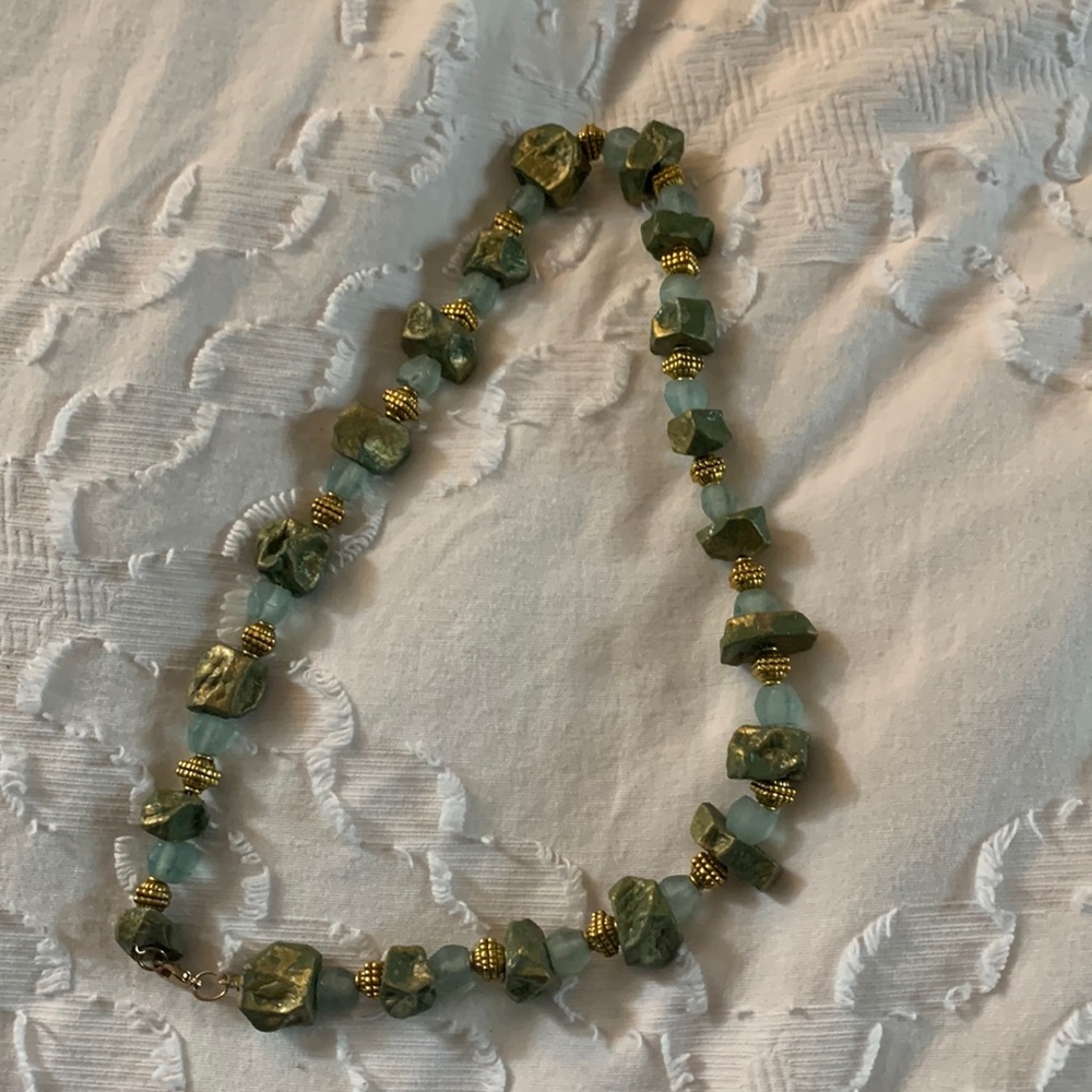 Beaded green necklace